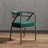 Silla de Comedor Nórdica de Lujo Ligero, Taburete para el Hogar, Silla de Ocio de Moda con Respaldo, Silla de Comedor Moderna para Restaurante u Hotel, Silla de Oficina de Hierro Forjado