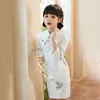 Vestidos Qipao Nuevos de Estilo Chino Seleccionados Cuidadosamente para Niñas para Primavera y Otoño, con Estilo de la República de China, Presentando un Diseño Elegante