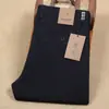 Pantalones de hombre de algodón grueso viscosa elástica para Otoño e Invierno, rectos de negocios, ajustados, cálidos, sarga cepillada, pantalones casuales para hombre