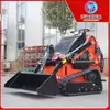 Mini carregadeira de esteira de operação em pé veículo de engenharia multifuncional skid de descarga frontal