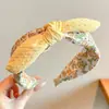 Diadema colorida de estilo francés para mujer, accesorio para el cabello de lujo de alta gama, diadema antideslizante para lavarse la cara, hace que la cara parezca más pequeña