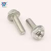 Parafuso sextavado em cruz zincado branco Yixiong com flange diagonal Parafuso sextavado antiderrapante com parafuso de almofada M5M6M8