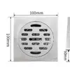 Drenaje de Piso Invisible de Acero Inoxidable Transfronterizo, Antiatascos y Antiolores, Drenaje de Piso Cuadrado Oculto de Gran Flujo para Baños de Hotel