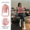 Nova Jaqueta de Yoga de Veludo Pilates Top Justo com Zíper Fitness Corrida Esportes Gola Alta Jaqueta Manga Longa