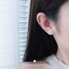 Pendientes de flor brillante de plata esterlina S925, joyería sencilla con temperamento de nicho, pendientes de flor de ciruelo de moda para mujer, pendientes de moda