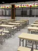 Mesas y sillas de comedor para cantina de empleados, asientos para 4/6/8 personas, taburetes colgantes, mesas de comedor integradas, mesas y sillas para descanso de cantina escolar y capacitación de empresa