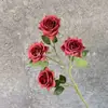 Flores Artificiales 4 Cabezas Rosa Pequeña Arreglo de Boda Decoración Floral Decoración de Hotel Mesa de Rosa Adorno Floral Venta al por Mayor Transfronterizo