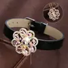 Pulsera de Muñeca con Flor 3D de Cristal Realista de Venta Caliente en Transmisión en Vivo, Dulce y Versátil, Estilo Elegante, Exclusivamente para Ventas Transfronterizas
