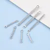 Varilla de Conexión de Acero Inoxidable de Doble Agujero con Cuentas Accesorios para Joyería de Aretes Collares Conector de Arete Accesorios de Colgante de Borla