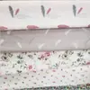 Tecido Liso de Algodão de Larga Largura Estampado Digitalmente 40*40 Tiras Tecidas Brancas Tecido Enrugado Lavado Bolha 2,5m Tecido Anti-Penugem