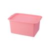 Caja de almacenamiento de plástico colorida con tapa para refrigerios y artículos diversos, caja de almacenamiento para libros de estudio, caja de almacenamiento para ropa interior