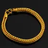 Popular Pulseira de Corrente Geométrica em Barracas de Rua, Moda Europeia e Americana Corrente Cauda de Raposa Osso de Cobra Dourado Pulseira Joias Masculinas Atacado do Fabricante