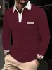 Estilo Minimalista Neutro para Camping al Aire Libre Ligero Superior Sencillo Básico Versátil Manga Larga Camisa POLO MB14