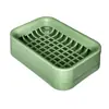 Jabonería de Doble Capa con Drenaje, Soporte de Jabón de Plástico, Caja de Jabón Hecha a Mano, Jabonera de Baño, Bandeja para Jabón para el Baño
