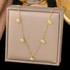 Collar Colgante de Concha Estilo Barroco Nuevo Lele Jewelry Cadena para Clavícula Estilo Festivo para Mujer Acero de Titanio Chapado en Oro de 18K