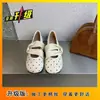 Zapatos Mary Jane de Moda con Diseño de Lunares 2026 Nuevo Estilo Francés de Corte Bajo que Aumentan la Altura sin Cordones Suela Suave para Uso Exterior Zapatos Individuales para Mujer