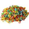 Acessórios Premium para DIY, Bobinas de Fio, Tecelagem com Fio de Jade Multicolorido 7mm, Anéis Espaçadores Artesanais Multicolores, Materiais e Componentes