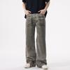 2025 Novo Outono Jeans Masculino Solto Tamanho Grande Retrô Lavado Juventude Elegante Calças Casuais Modernas