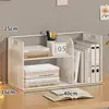 Prateleira de Armazenamento para Mesa de Escritório Estante de Livros Prateleira de Armazenamento para Mesa Doméstica Artefato Prateleira de Armazenamento de Livros Pequena de Múltiplas Camadas para Mesa de Escritório