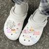 Verão Verão Simulação Divertida Sapatos Flor DIY Buraco Sapatos Acessórios Fofo Engraçado Sobremesa Fivela de Sapato Decoração Removível