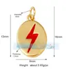 M18 L26 K07 Accesorios para joyería DIY colgante de cobre puro colgante pequeño luna triángulo corazón de melocotón redondo marca