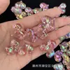Acrílico Transparente Pó de Cebola Peachy Love Beads Pulseira DIY Feita à Mão Chaveiro para Pendurar no Carro Acessórios de Joias com Contas