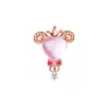 Fuente de joyería otoño e invierno nuevo chapado en plata piedra de hibisco doce signos del zodíaco chapado en oro rosa regalo de Navidad outlet de fábrica