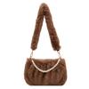 Bolsa Peluda para Mulheres, Grande Capacidade, Nova Moda 2026 Outono e Inverno Bolsa de Ombro Transversal, Bolsa Peluda de Alta Qualidade e Estilosa