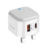 Cargador Pd20W es Adecuado para Cabezal de Carga de Teléfono Móvil Apple iPhone, Estándar A+C de EE. UU., Europeo y Británico, Cabezal de Carga Rápida Multipuerto con Luz