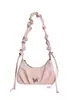 Bolso de axila tipo mariposa estilo coreano para mujer, nuevo bolso de mano dulce plisado de nicho, bolso de hombro de moda para ir al trabajo, bolso cruzado