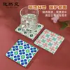 Retro Nostálgico Cultura y Creatividad del Sur de Fujian Azulejo Folclórico Regalo Creativo Decoración de Mesa para Hogar Restaurante Posavasos Cerámico Aislante