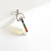 Pendente Coluna Hexagonal Colorida Cravejada com Diamantes Transfronteiriço Coluna Hexagonal de Pedra Natural Pingente de Pedra Colorida Fluorita Ágata Ametista Colar