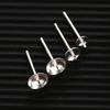 Accesorios de Plata de Ley S925 Soportes para Perlas Agujas para Pendientes con Clavos Colgantes para Orejas Soportes para Cuentas Tazón para Manualidades Agujas Vacías Agujas de Cabeza Cóncava Venta al por Mayor