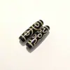 Auténtica Cuenta Dzi con Pátina Amarilla, Completamente Intemperizada, Nueve Ojos, Artesanía de Tres Ojos, 48x13.5mm [Grado A]