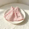 Roupas Fofas para Bonecas de 10cm / 15cm Macacão Xadrez Calça com Suspensório Calça Pingente para Mini Boneca