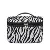 Bolsa de Cosméticos Clásica Blanca y Negra, Bolsa de Cosméticos con Patrón de Tablero de Ajedrez, Bolsa de Almacenamiento Impermeable Serie Blanca y Negra