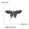 Broche de borboleta com gotas de óleo retrô de liga japonesa e coreana, broche feminino moderno e personalizado anti-luz, broche de inseto, quatro cores opcionais