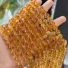 Contas de Resina Amarelo Gelo Natural para Acessórios de Joias DIY, Produtos Semi-Acabados no Atacado