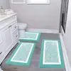 Alfombrilla de Piso para Cocina Estilo Sencillo Imitación Cachemira, Resistente a Manchas, Resistente al Desgaste, a Prueba de Polvo, Juego de Tres Piezas para el Hogar, Alfombrilla Gruesa Antideslizante para Baño