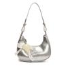 Bolsa Feminina de Nicho Elegante e Moderna para o Verão 2025, Nova Bolsa Transversal Tendência, Versão Coreana, Bolsa Dumpling Versátil de Cor Sólida