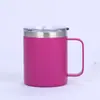 Taza Transfronteriza de 12 oz con Asa, Vaso Aislado de Acero Inoxidable 304 con Tapa, Taza de Café para Oficina, Taza de Cerveza, Personalizable