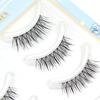 Meiliyue Estilo Japonés 5 Pares de Pestañas Postizas Medio Natural Pequeño Diablo Gruesas Cruzadas Cortas Pestañas Superiores W-22