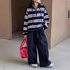 Conjunto de Sudadera Rayada para Niñas 2025 Nuevo Moda Otoñal para Niños Pantalones Casuales para Niñas Conjunto de Dos Piezas Estilo Primavera y Otoño