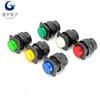 Interruptor de Botón Cuadrado R16-504 Cuatro Pines con Luz/Agujero 16mm Autoenclavable/Sin Enclavamiento Interruptor de Llave