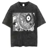 Tamanho Europeu TransfronteiriçoCamiseta Ácida Oversize para Homens Mulheres Thriller Comi