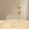 Florero de Tubo de Ensayo de Vidrio, Contenedor Pequeño para Plantas de Diámetro Reducido, Decoración Sencilla para Sala de Estar, Recipiente para Arreglos Florales, Decoración de Lujo Ligero de Gama Alta
