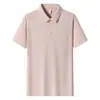 Polo de Seda de Hielo Diseño Personalizado Arrugado Manga Corta Uniforme de Trabajo Camisa de Fábrica Camiseta con Logo Impreso Ropa de Trabajo Corporativa Bordado