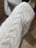 Suéter de Caxemira Outono e Inverno Transfronteiriço Feminino Estilo Folgado Preguiçoso Moletom com Capuz Suéter de Lã Tricotada Roupa Externa Lã Fina