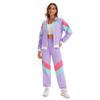 Disfraz de Halloween retro disco de los 80 hip hop traje de chaqueta y pantalón ropa de baile para adultos de hombre y mujer