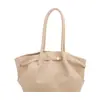 Bolsa Grande Capacidade Transfronteiriça Feminina Outono/Inverno Retro Nova 2026 Casual Única Alça Bolsa Plissada Textura Bolsa Tote Estudante